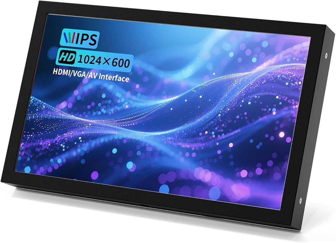 Mini 7-inch Portable Monitor with HDMI, VGA, AV, BNC, and built-in spe