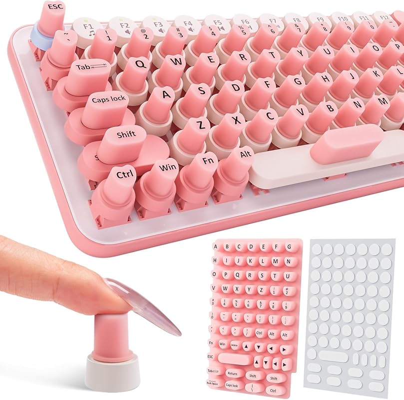 Raised Keyboard Stickers for Long Nails – Comfortable Silicone Keycaps
