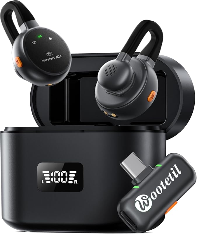 Compact USB-C lavalier mic with noise cancellation for YouTube, TikTok