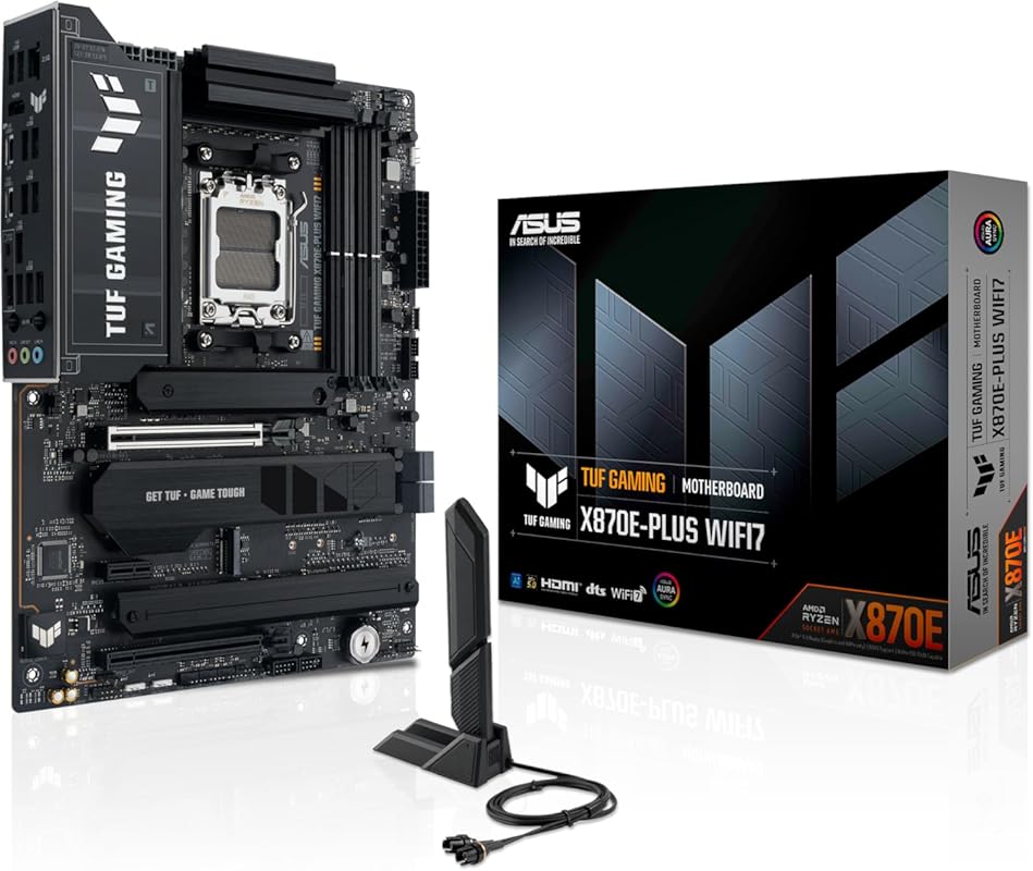 ASUS TUF Gaming X870E-PLUS WiFi Motherboard for AMD AM5, DDR5, PCIe 5.