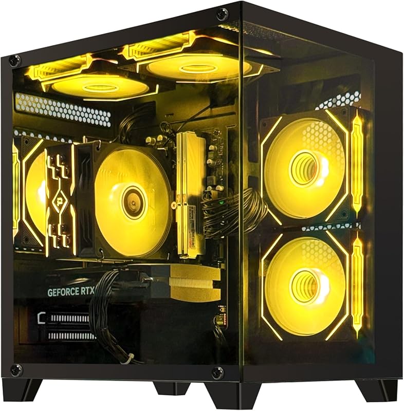 Gaming PC with AMD Ryzen 7 5700X, RTX 5060, 32GB RAM, 1TB SSD, and Wi-