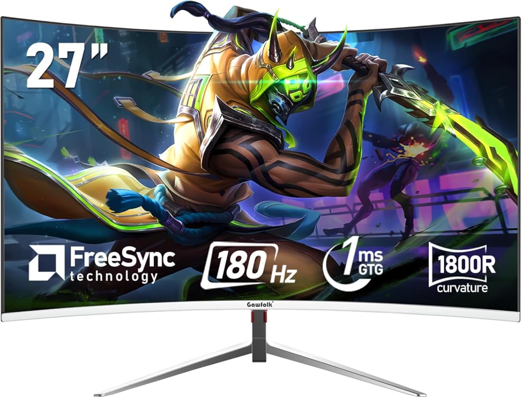 Best 27-Inch Curved Gaming Monitor for Photo Editing – 180Hz, 1ms, 98%