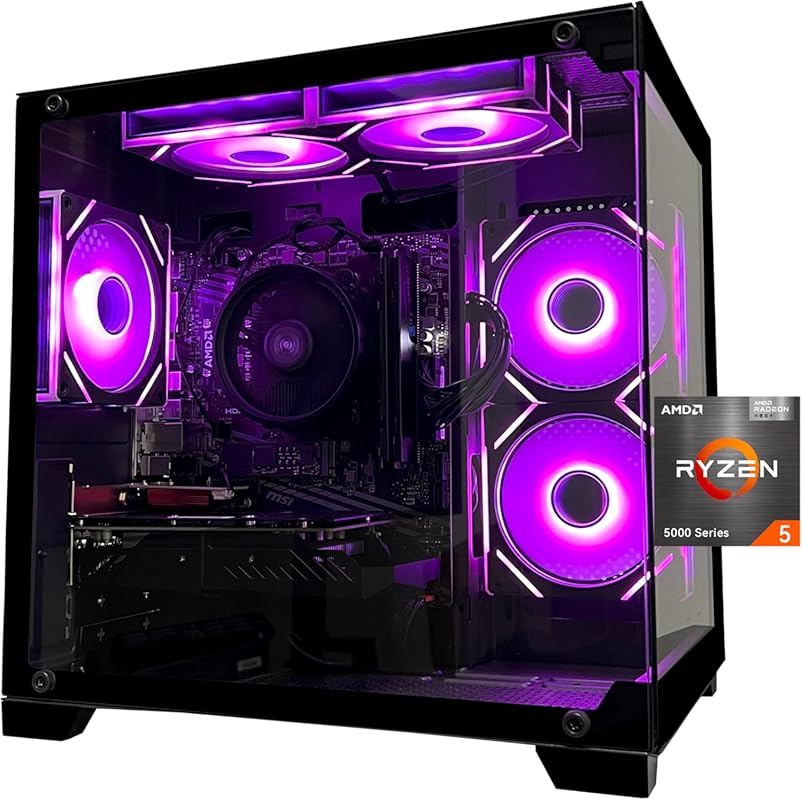 Prebuilt Gaming PC with AMD Ryzen 5 5600, RTX 3050, 32GB RAM, and 1TB 