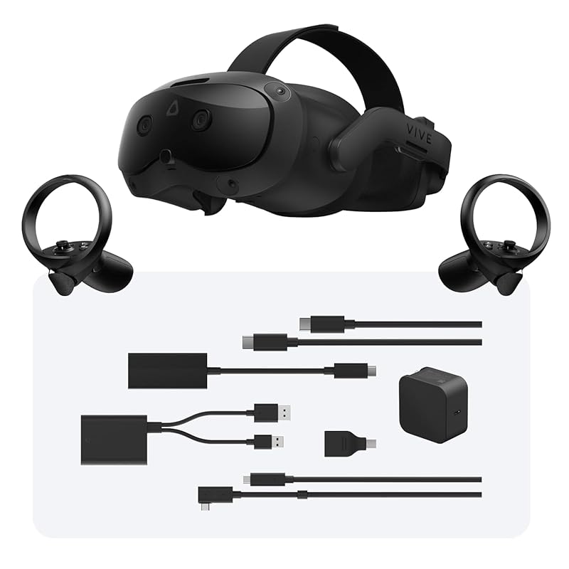 HTC Vive Focus Vision Wired Bundle with DisplayPort for PC VR Streamin
