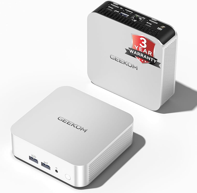 GEEKOM A5 Pro Mini PC with AMD Ryzen 5 7430U, 16GB RAM, 1TB SSD, 4K Mu