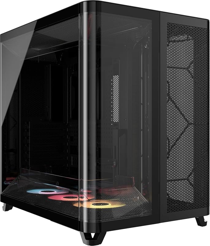 CORSAIR AIR 5400 RS-R triple-chamber mid-tower case with panoramic des