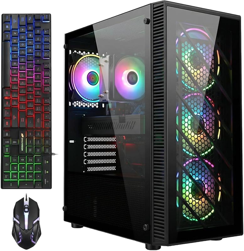 STGAubron Gaming PC with Intel i7, Radeon RX 590, 32GB RAM, 1TB SSD, a