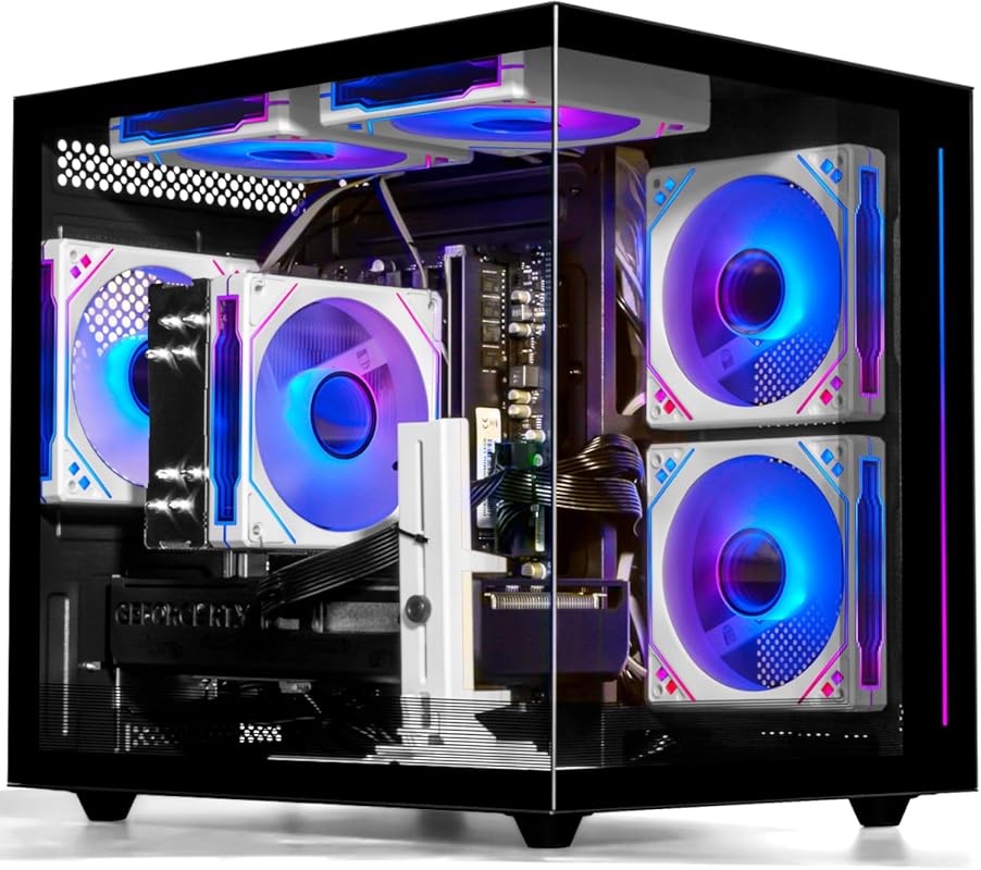 Gaming PC with AMD Ryzen 5 5500, RX 6500XT, 16GB RAM, and 1TB NVMe SSD