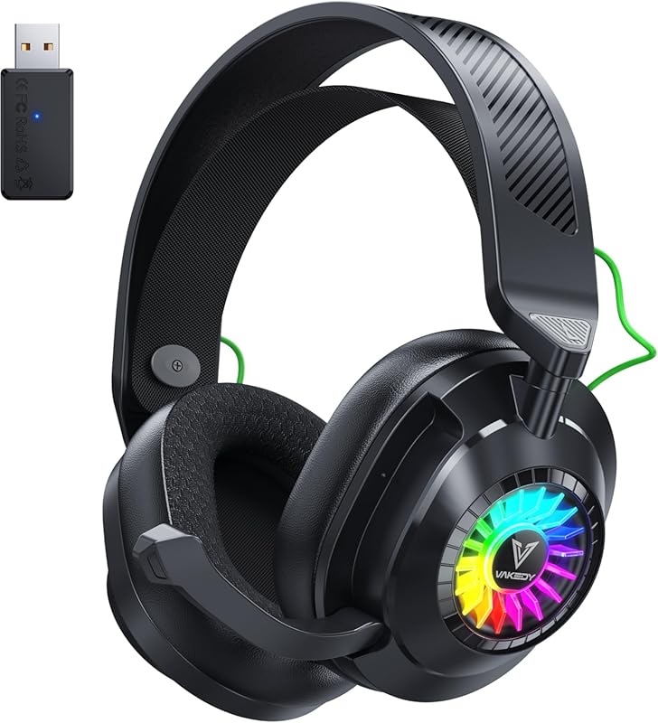 HW10 Wireless Gaming Headset for PS5, PS4, and PC with 50mm Drivers an