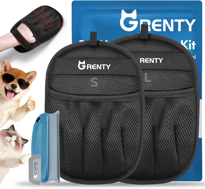 Pet hair removal gloves for dogs and cats with electrostatic five-fing