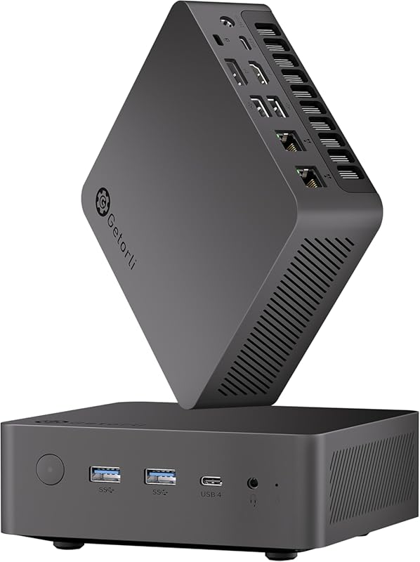 Getorli Mini PC, Dual LAN AMD Ryzen 7 8745HS , Mini Computers 32GB DDR