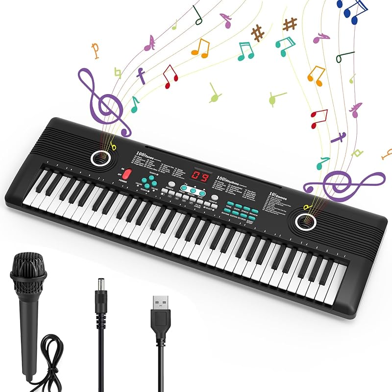 61 keys piano keyboard, Electronic Digital Piano with Built-In Speaker