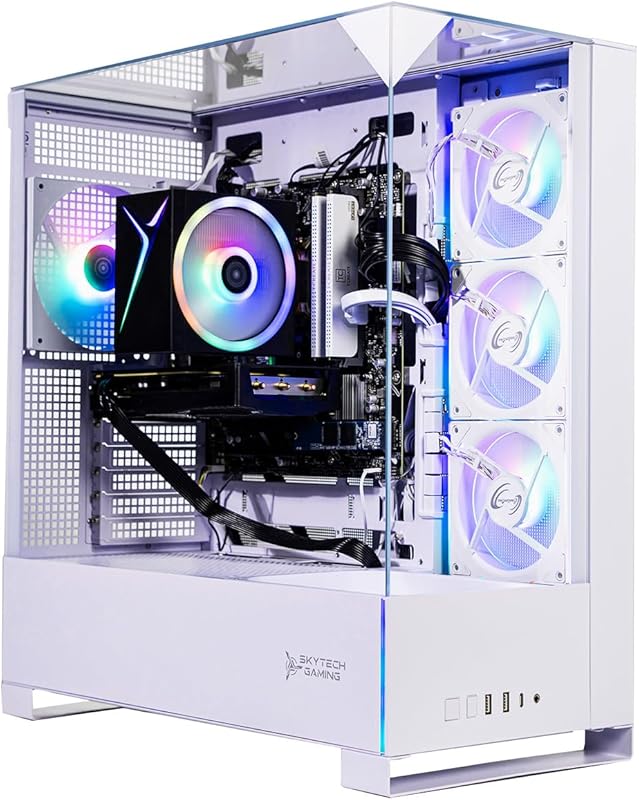 Gaming PC with Ryzen 7 5700X, RTX 5060, 32GB DDR4, and 1TB NVMe SSD fo
