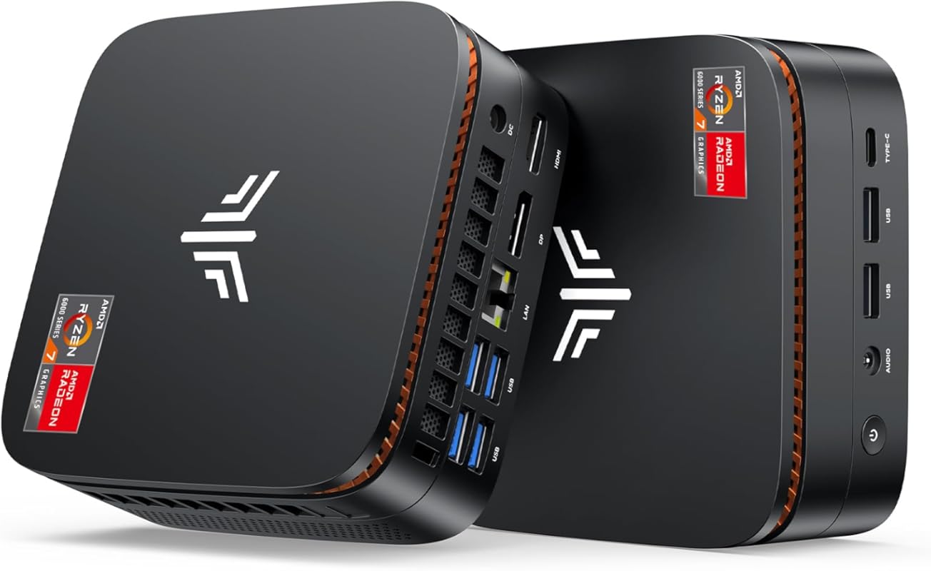 KAMRUI Mini Gaming PC, Hyper H1 11 Pro AMD Ryzen 7 6800H  Mini PC, 32G