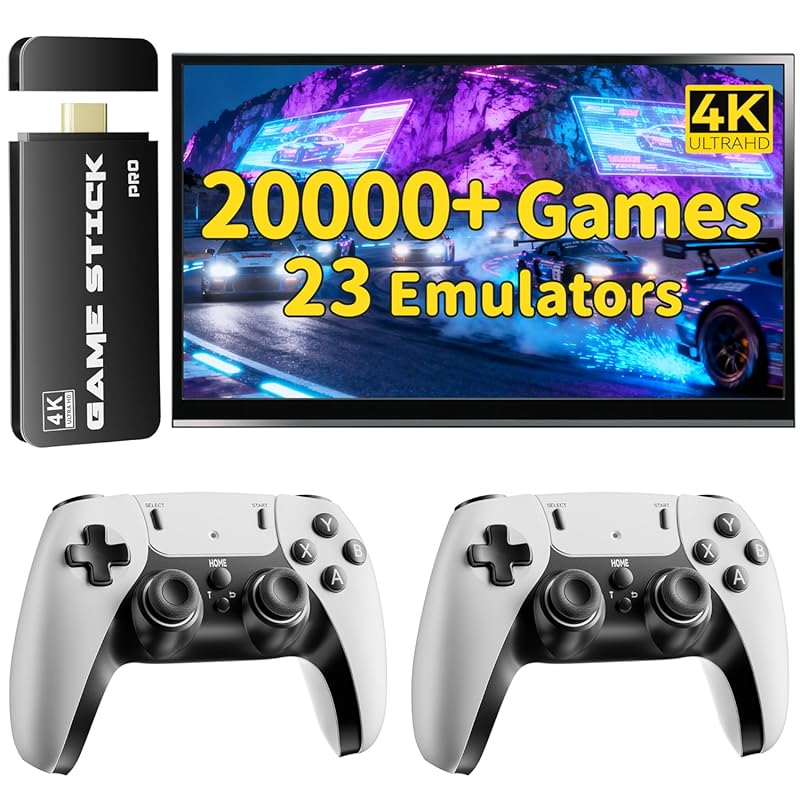 FCHOZY Retro Gaming Stick Pro with 4K HDMI, 20,000+ Games, 23 Emulator