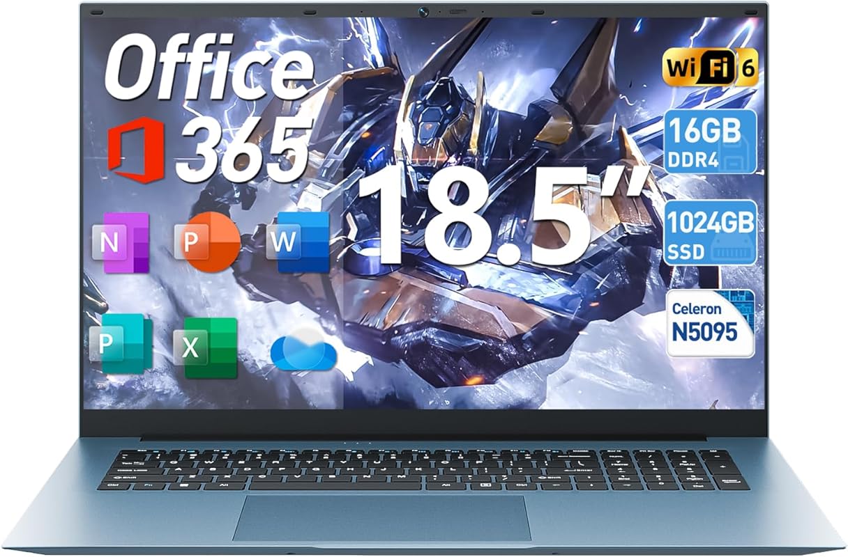 SGIN Windows 11 laptop with 18.5